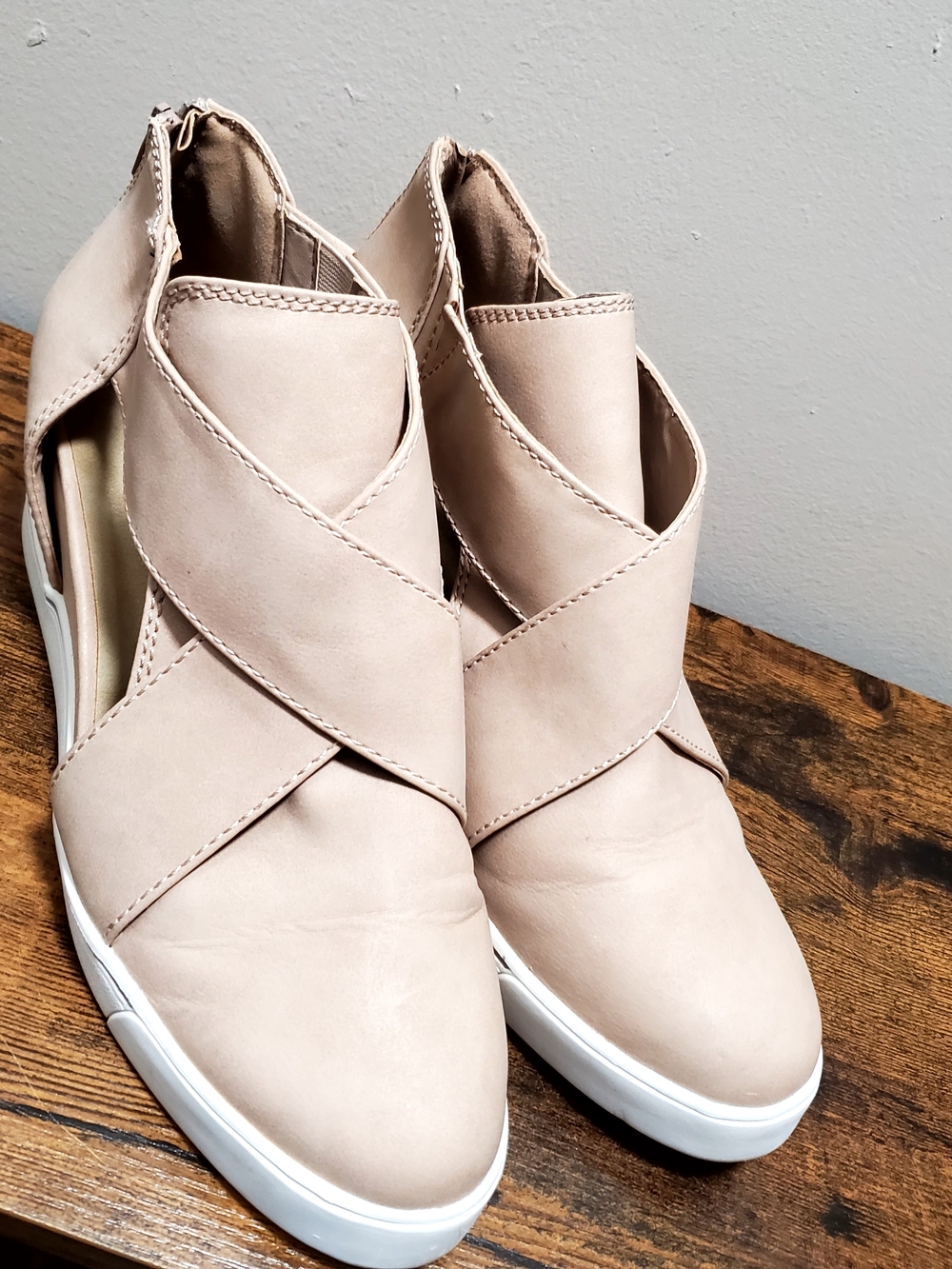 Maurices Blush Crisscross High-Top Sneakers